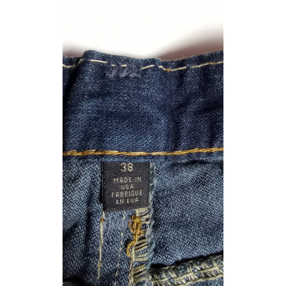 NWT Vintage True Religion World Tour Ricky Strt Leg Brown/Blue Sz 38 Made in USA - Picture 5 of 13